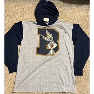 Vintage Acme Clothing Warner Bros Studio 1991 Hoodie BUGS BUNNY Size Medium NWT